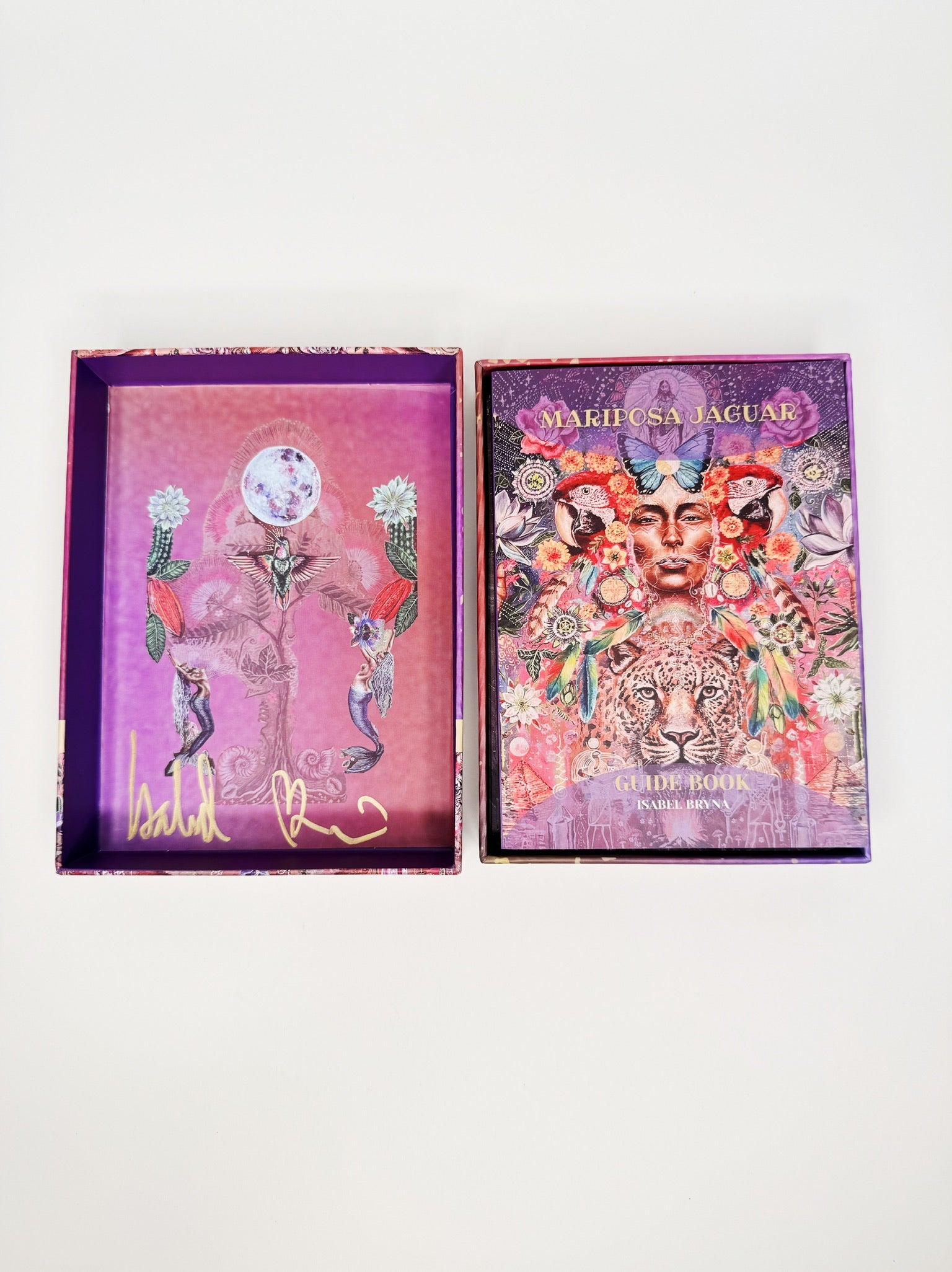card deck with colorful design on a white background
